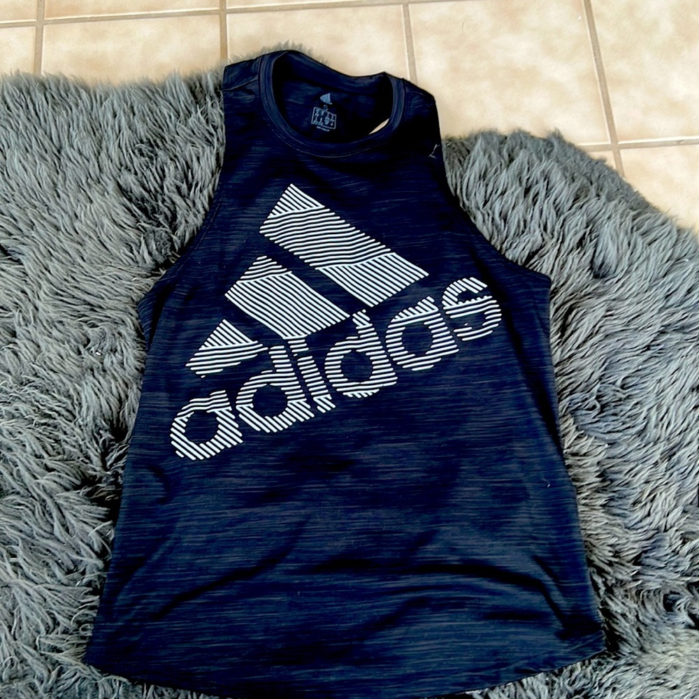 Black adidas racerback workout tank